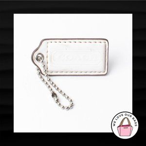 2" Medium COACH WHITE PATENT LEATHER KEY FOB